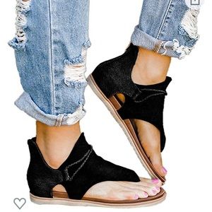 Women’s retro classic zip flip flop sandals